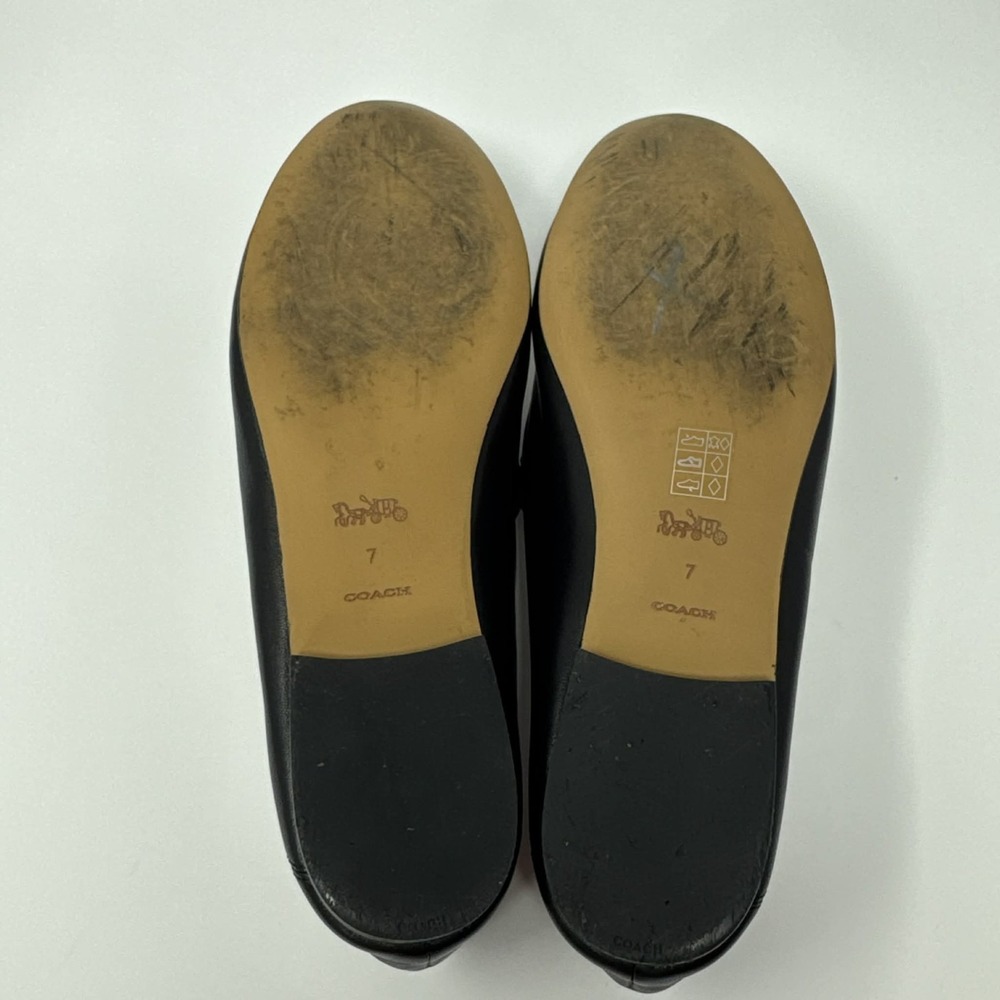 Coach FG3110 Black Leather Horsebit Loafers Womens 7B Slip On Classic Preppy - Picture 6 of 9